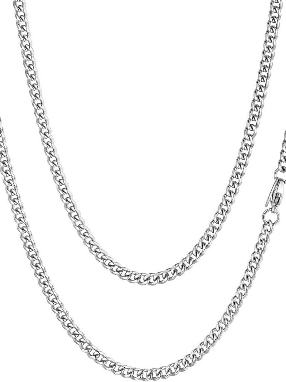 Miami Cuban Chain Necklace for Men Women, 3mm/6mm/9mm/12mm Width, 316L Stainless